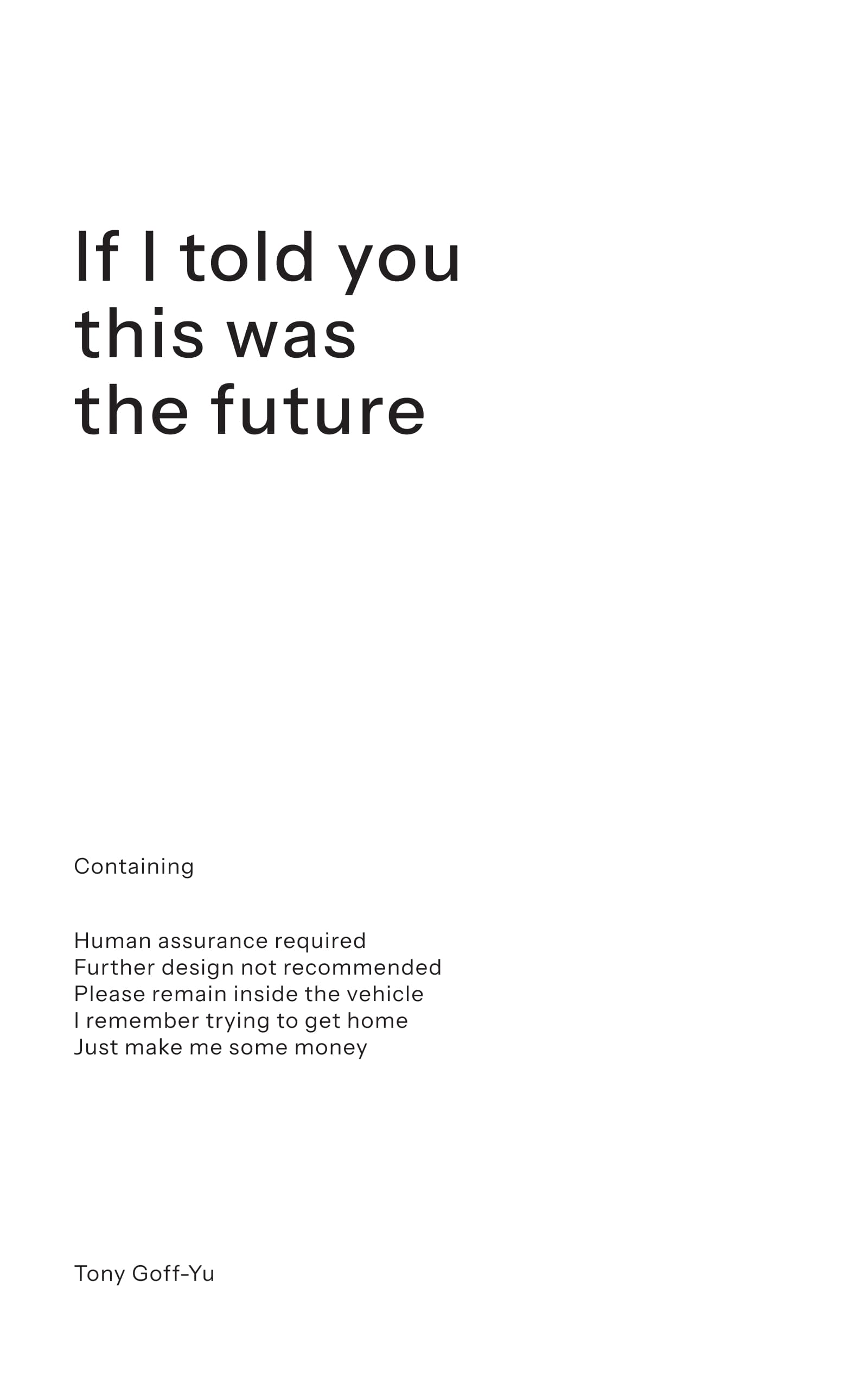 If I told you this was the future book cover
